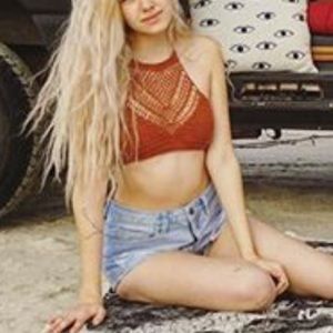 Halter top crotchet swim top